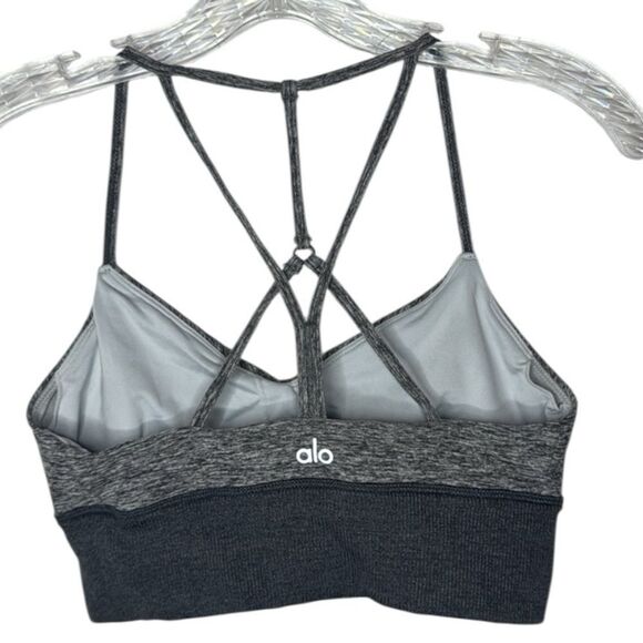 Alosoft Lavish Grey/Black Sports Bra. Size Small. - Picture 5 of 8